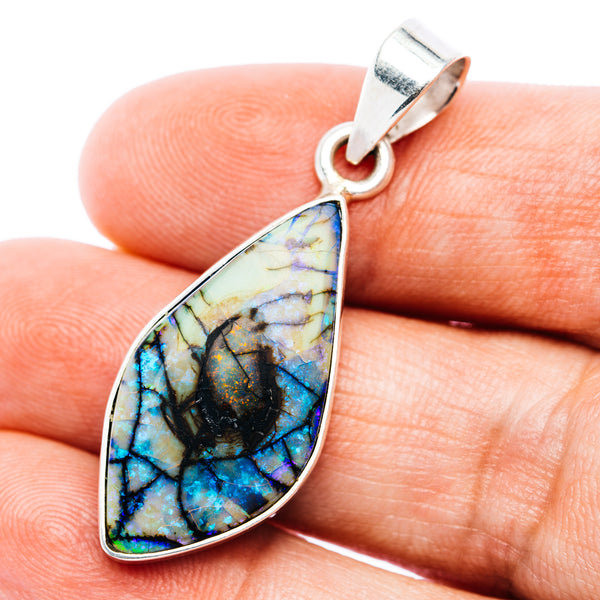 Premium Monarch Opal Pendant 1 5/8" (.925 Sterling Silver)