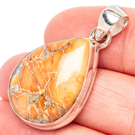 Maligano Jasper Pendant 1 3/8" (925 Sterling Silver) P44462