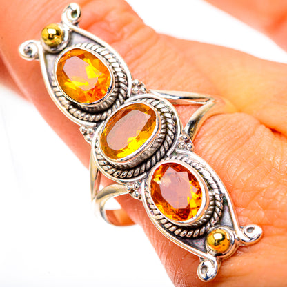 Large Faceted Citrine Ring Size 10.75 (925 Sterling Silver) RING139865