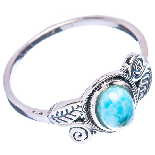 Larimar Dainty Ring Size 8 (925 Sterling Silver) R3424