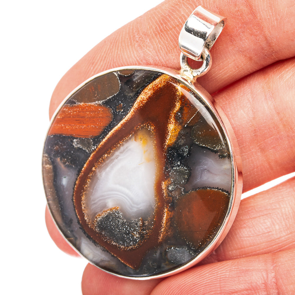 Tabu Jasper Pendant 1 3/4" (.925 Sterling Silver)