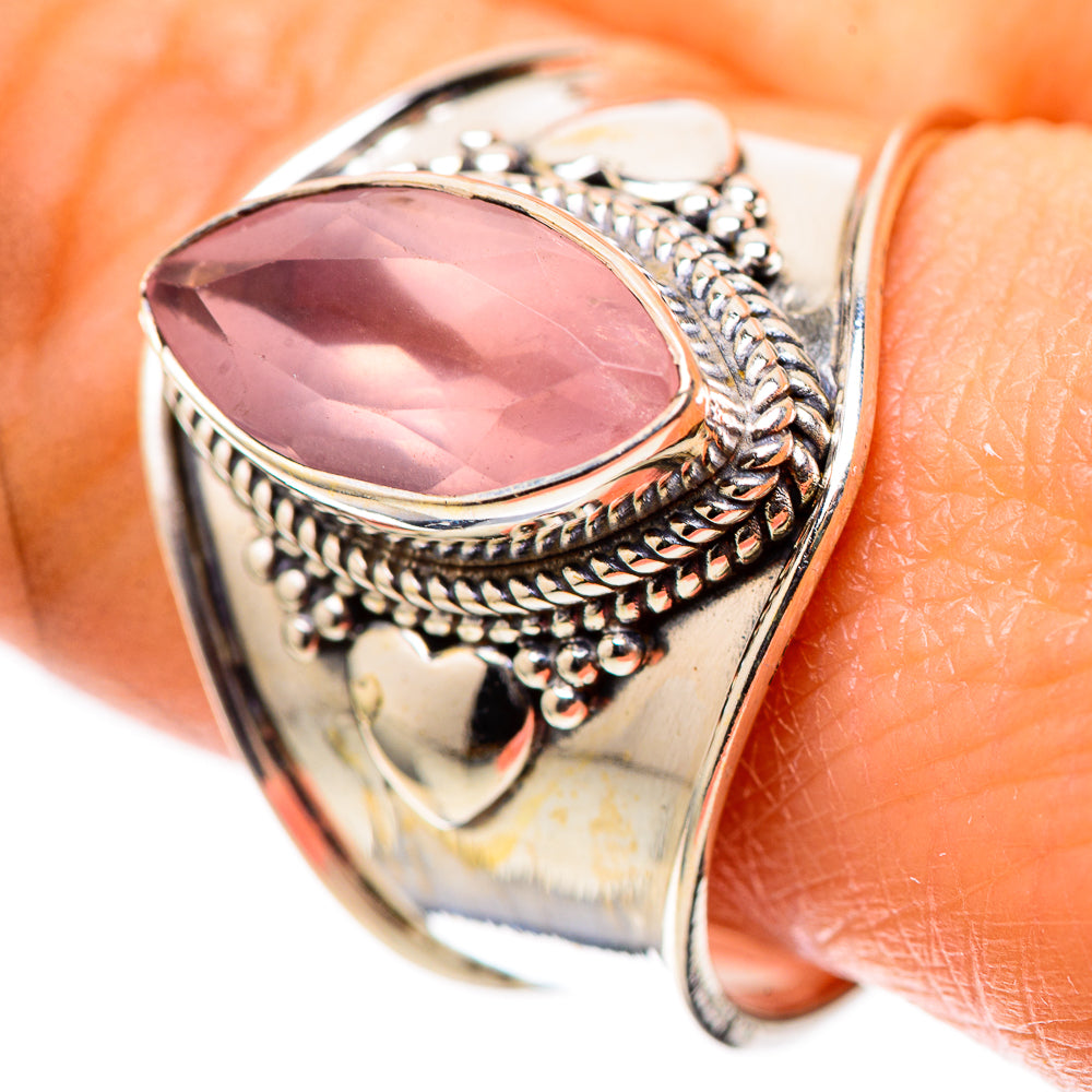 Rose Quartz 925 Sterling Silver Ring Size 10.5 (925 Sterling Silver) RING139590