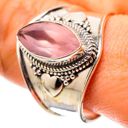 Rose Quartz 925 Sterling Silver Ring Size 10.5 (925 Sterling Silver) RING139590