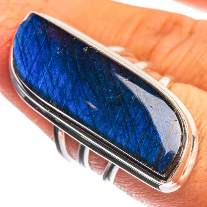 Large Labradorite 925 Sterling Silver Ring Size 7