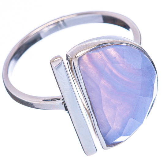 Premium Blue Lace Agate Ring Size 9 (925 Sterling Silver) R3597