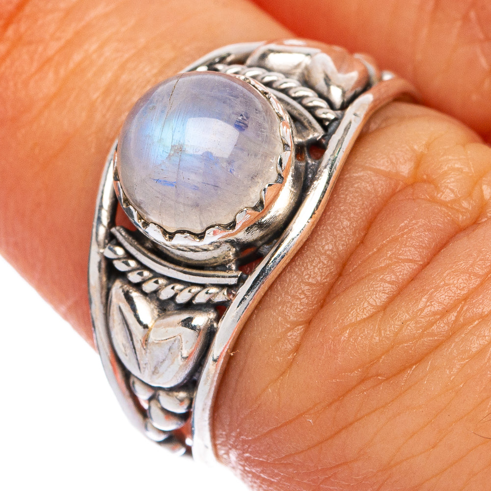 Rainbow Moonstone Dainty Ring Size 6.25 (925 Sterling Silver) R145454