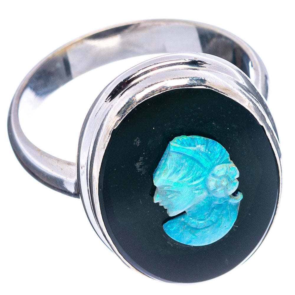Opal Cameo Ring Size 8.75 (.925 Sterling Silver)