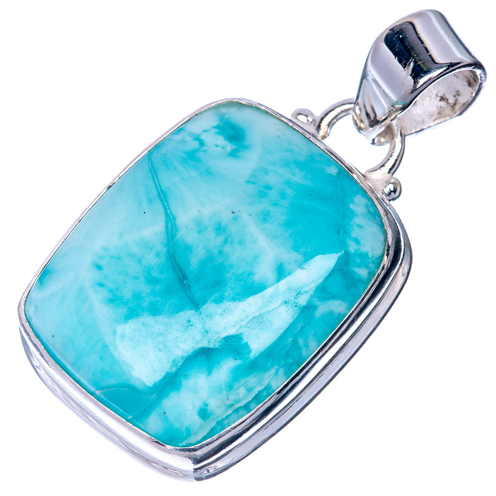 Larimar Pendant 1 1/4" (925 Sterling Silver) P40847