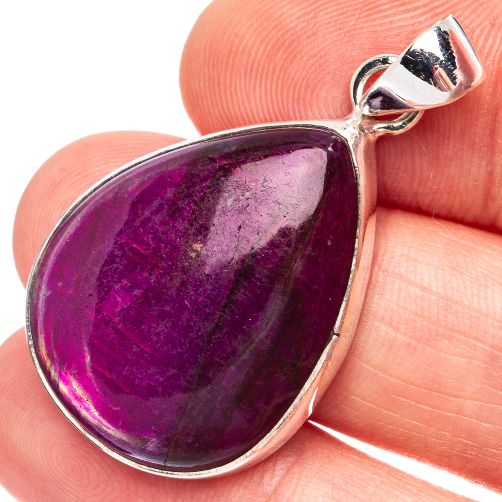 Purple Labradorite Pendant 1 1/2" (925 Sterling Silver) P45122