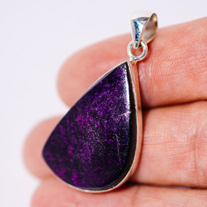 Purpurite Pendant 1 5/8" (.925 Sterling Silver)