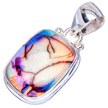 Rare Sterling Opal Pendant 1 1/8" (925 Sterling Silver) P41567