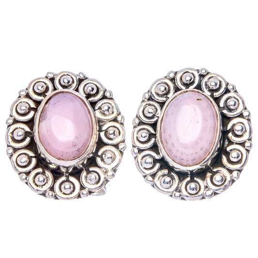 Pink Opal Earrings 5/8" (925 Sterling Silver) E1532