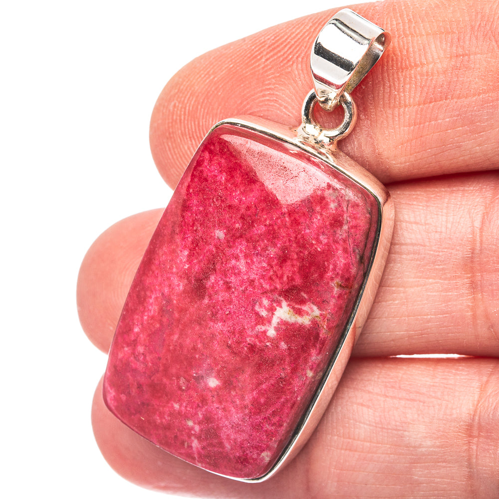 Thulite Pendant 1 5/8" (.925 Sterling Silver)