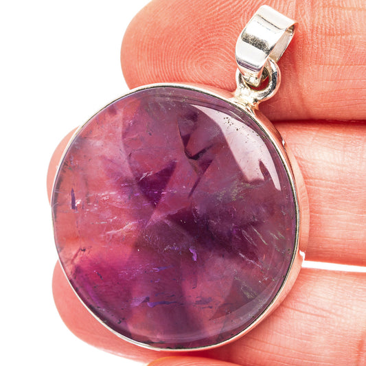 Star Amethyst Pendant 1 5/8" (.925 Sterling Silver)
