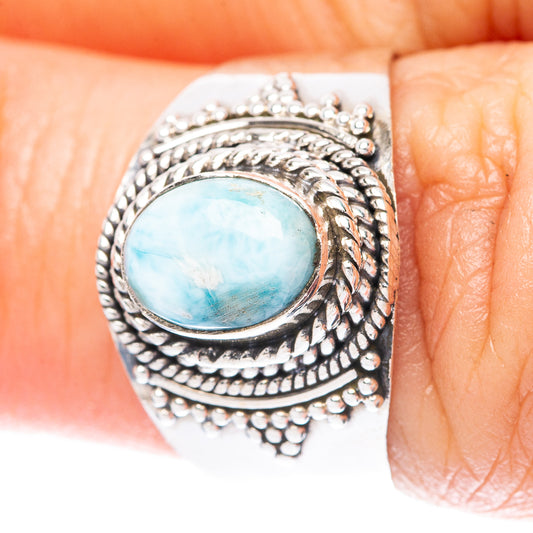 Larimar Ring Size 7 (925 Sterling Silver) R4003