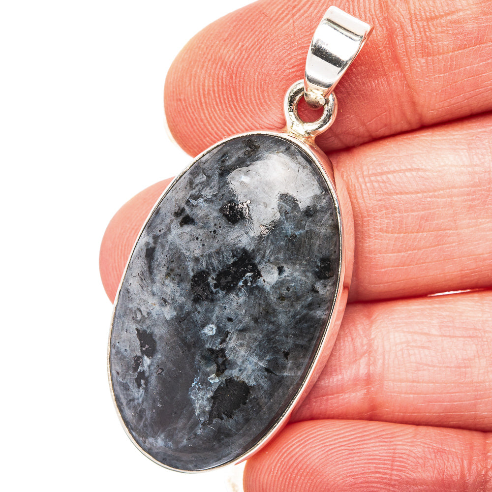Larvikite Pendant 1 3/4" (.925 Sterling Silver)