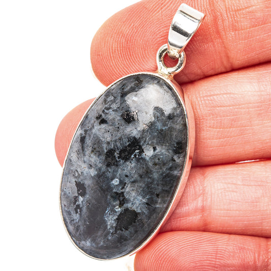 Larvikite Pendant 1 3/4" (.925 Sterling Silver)