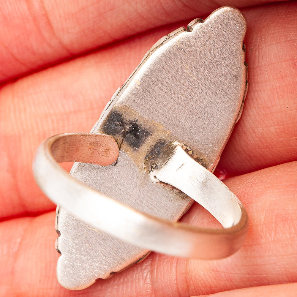Mohave Turquoise Ring Size 8 Adjustable (.925 Sterling Silver)