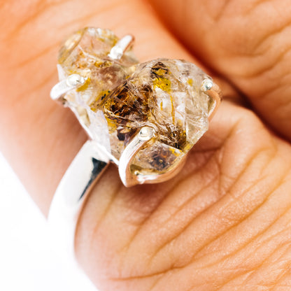 Petroleum Quartz Ring Size 8.75 (.925 Sterling Silver)