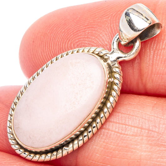 Pink Opal Pendant 1 1/4" (925 Sterling Silver) P44236