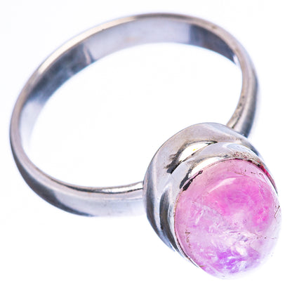 Pink Moonstone Ring Size 6.75 (925 Sterling Silver) R3793