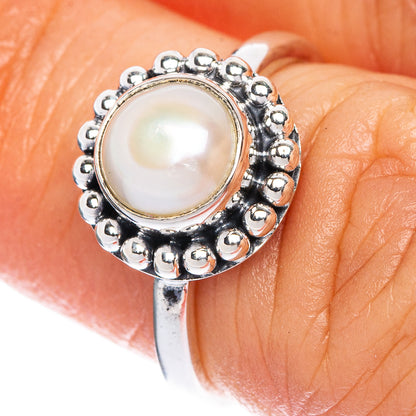 Cultured Pearl Ring Size 5 (925 Sterling Silver) R1049