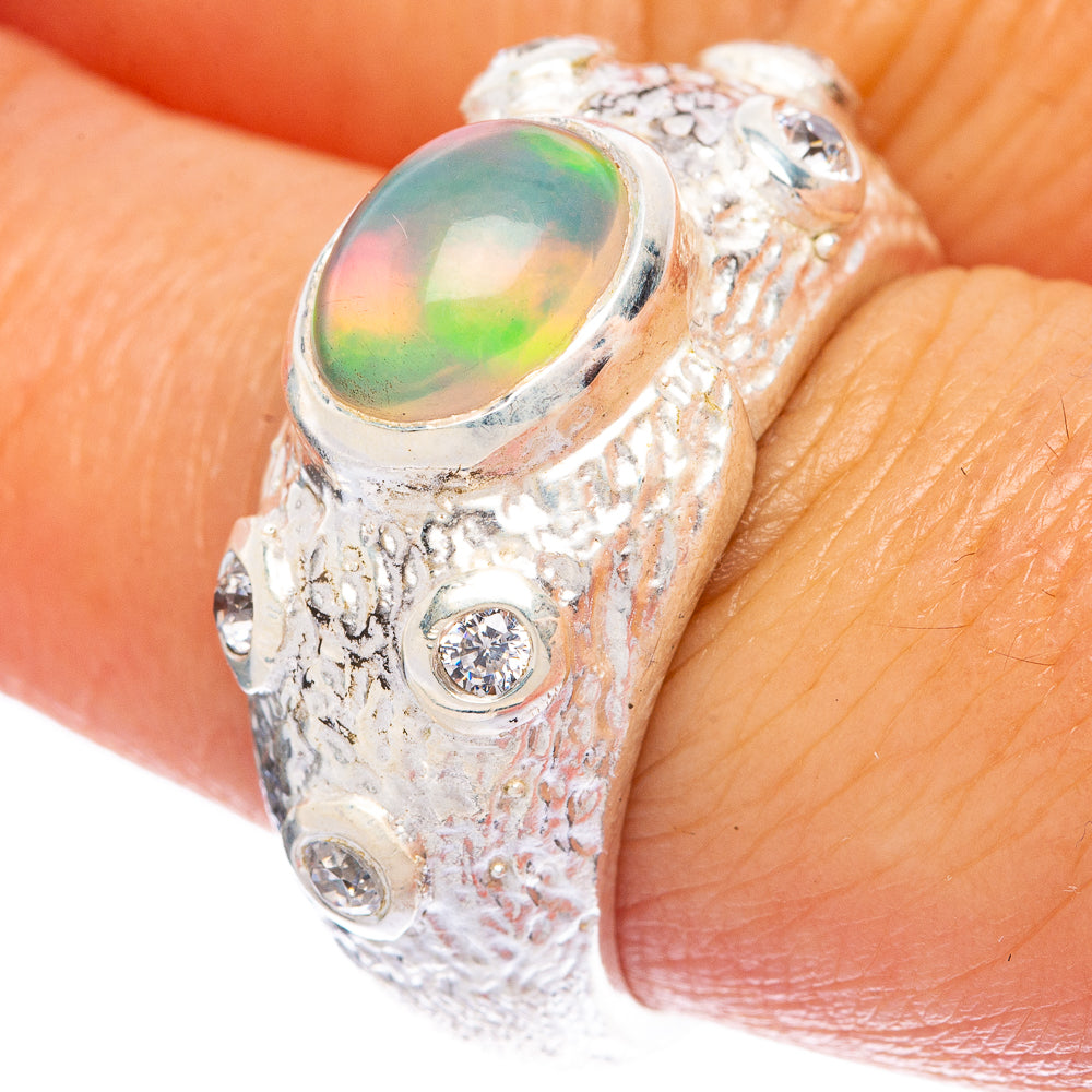Rare Ethiopian Opal Ring Size 7.75 (925 Sterling Silver) R145956
