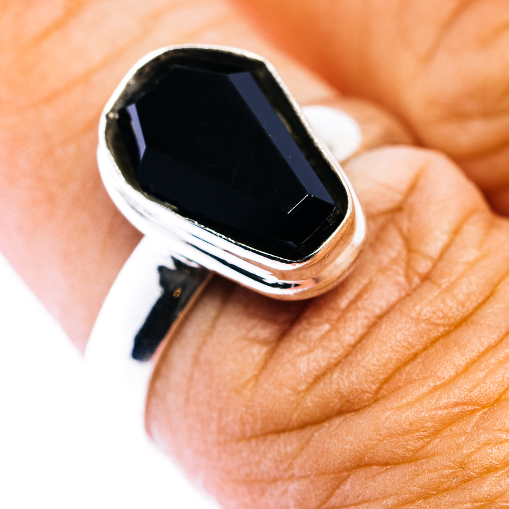 Black Onyx Ring Size 8 (.925 Sterling Silver)