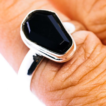 Black Onyx Ring Size 8 (.925 Sterling Silver)