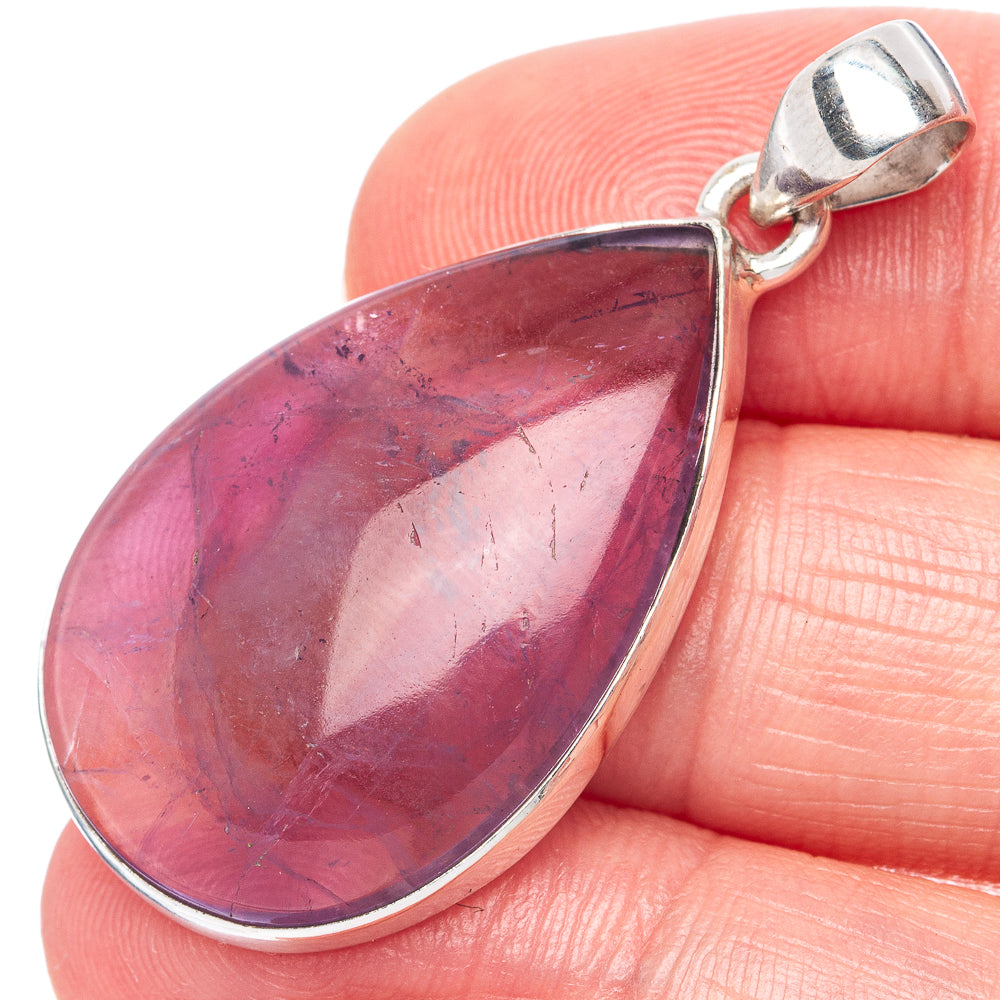Amethyst Pendant 1 5/8" (925 Sterling Silver) P42177