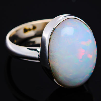 Premium Ethiopian Opal Ring Size 6 Adjustable (.925 Sterling Silver)