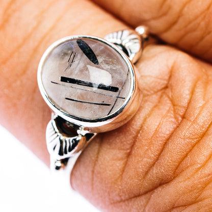 Tourmalinated Quartz Ring Size 7.75 (.925 Sterling Silver)