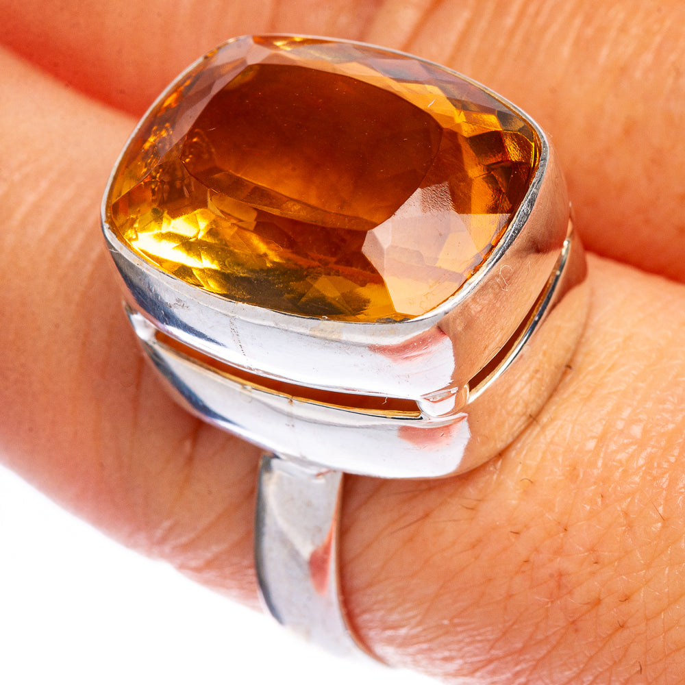 Faceted Citrine Ring Size 8.75 (925 Sterling Silver) R147241