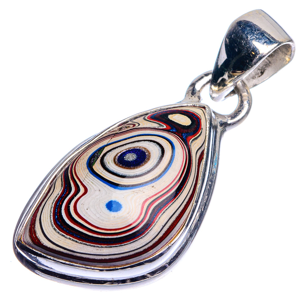 Fordite Pendant 1 1/4" (925 Sterling Silver) P39764