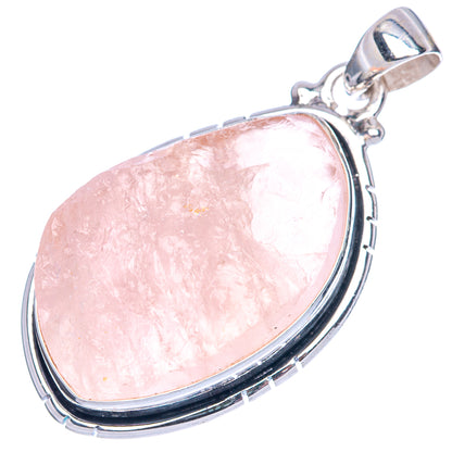 Rose Quartz Pendant 1 5/8" (925 Sterling Silver) P41674