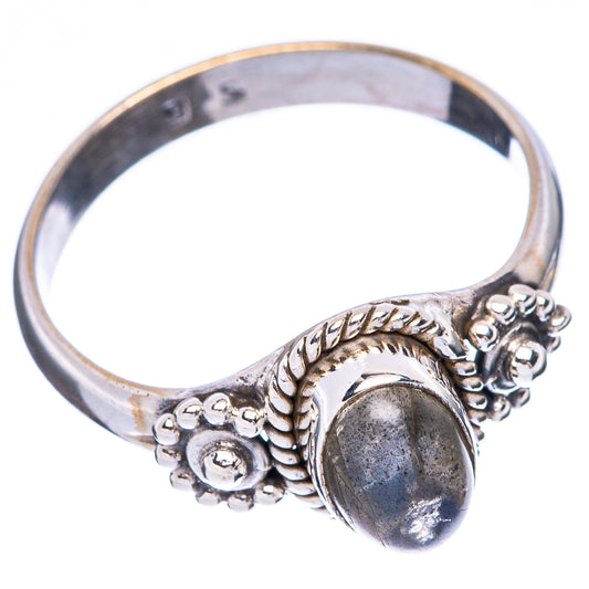 Labradorite Dainty Ring Size 6.75 (925 Sterling Silver) R5987
