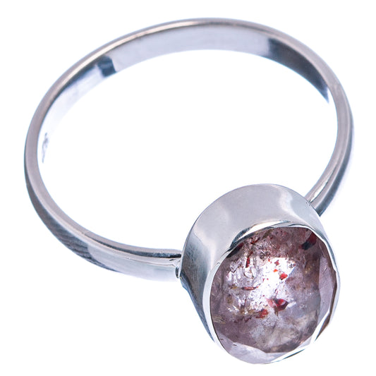 Sterling silver ring size 7.75 with bezel-set Super Seven crystal stone