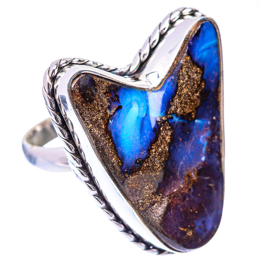 Large Boulder Opal Ring Size 8.5 (925 Sterling Silver) R140865