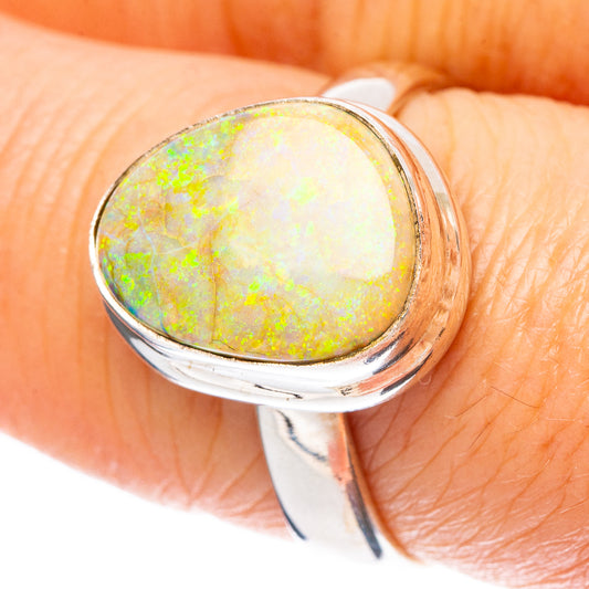 Rare Sterling Opal Ring Size 8 (925 Sterling Silver) R4428