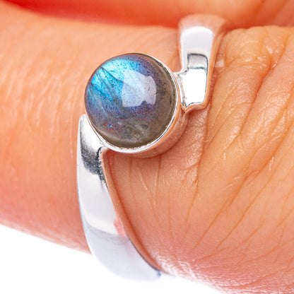 Labradorite Dainty Ring Size 8 (925 Sterling Silver) R145905