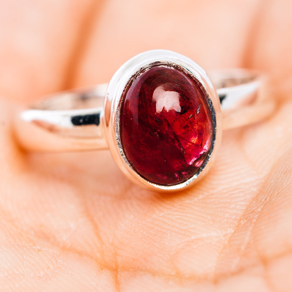 Premium Pink Tourmaline Ring Size 8.75 (.925 Sterling Silver)
