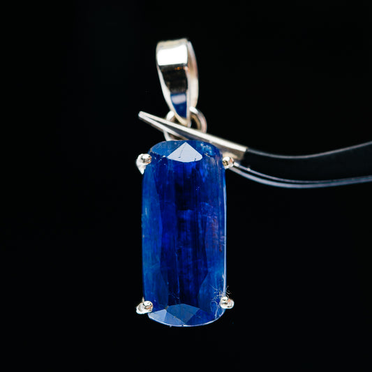 12.31ct Faceted Kyanite Pendant 1" (.925 Sterling Silver)