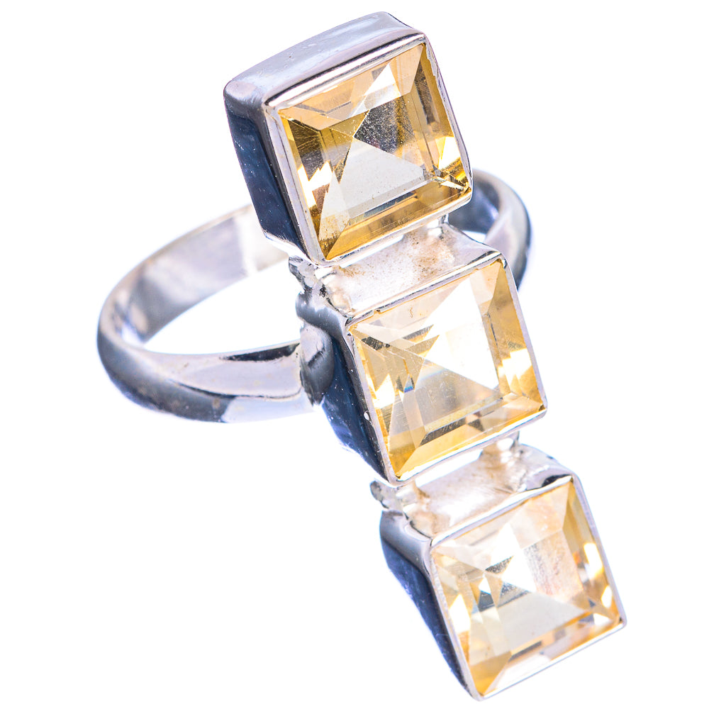 Large Faceted Citrine Ring Size 9 (925 Sterling Silver) R144318
