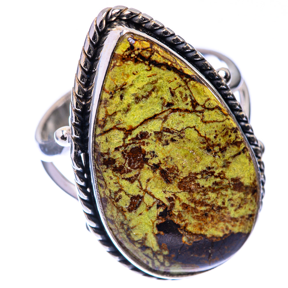 Large Gaspeite Ring Size 9.25 (925 Sterling Silver) R141229