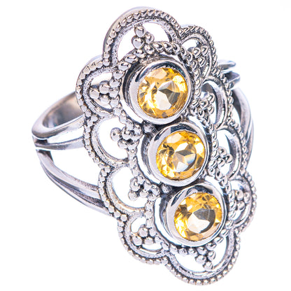 Faceted Citrine Ring Size 8.75 (925 Sterling Silver) R1132