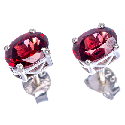 Garnet Dainty Earrings 1/4" (925 Sterling Silver) E433545