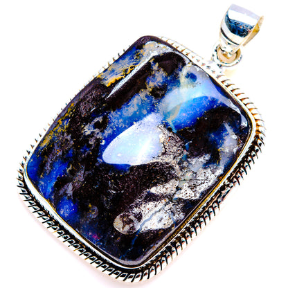 Australian Boulder Opal Pendant 1 3/4" (925 Sterling Silver) PD38106