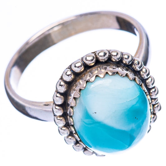 Larimar 925 Sterling Silver Ring Size 7.25 (925 Sterling Silver) R3892