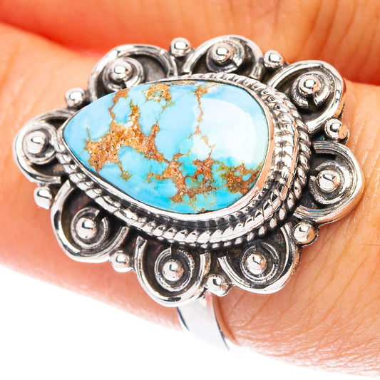 Golden Hills Turquoise Ring Size 6.75 (925 Sterling Silver) R4961