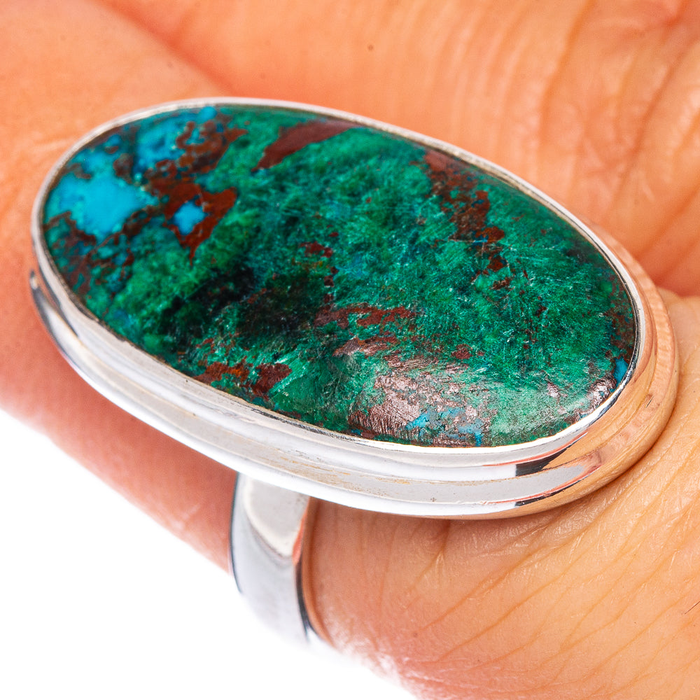 Chrysocolla Malachite Ring Size 6 (925 Sterling Silver) R1495